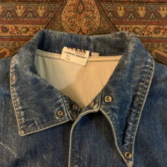 Vintage Rare GUESS Georges Marciano Jean Jacket 1980s - Picture 7 of 11